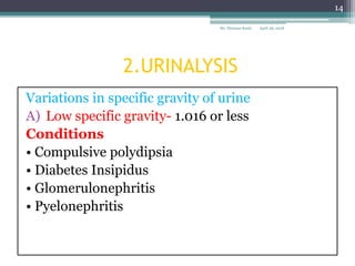 Rpft URINALYSIS AND RPFT | PPTX