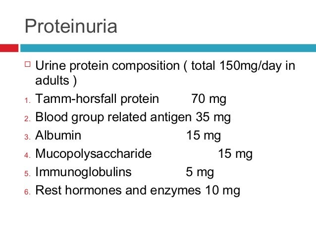 Urinalysis Protein 3 Diet