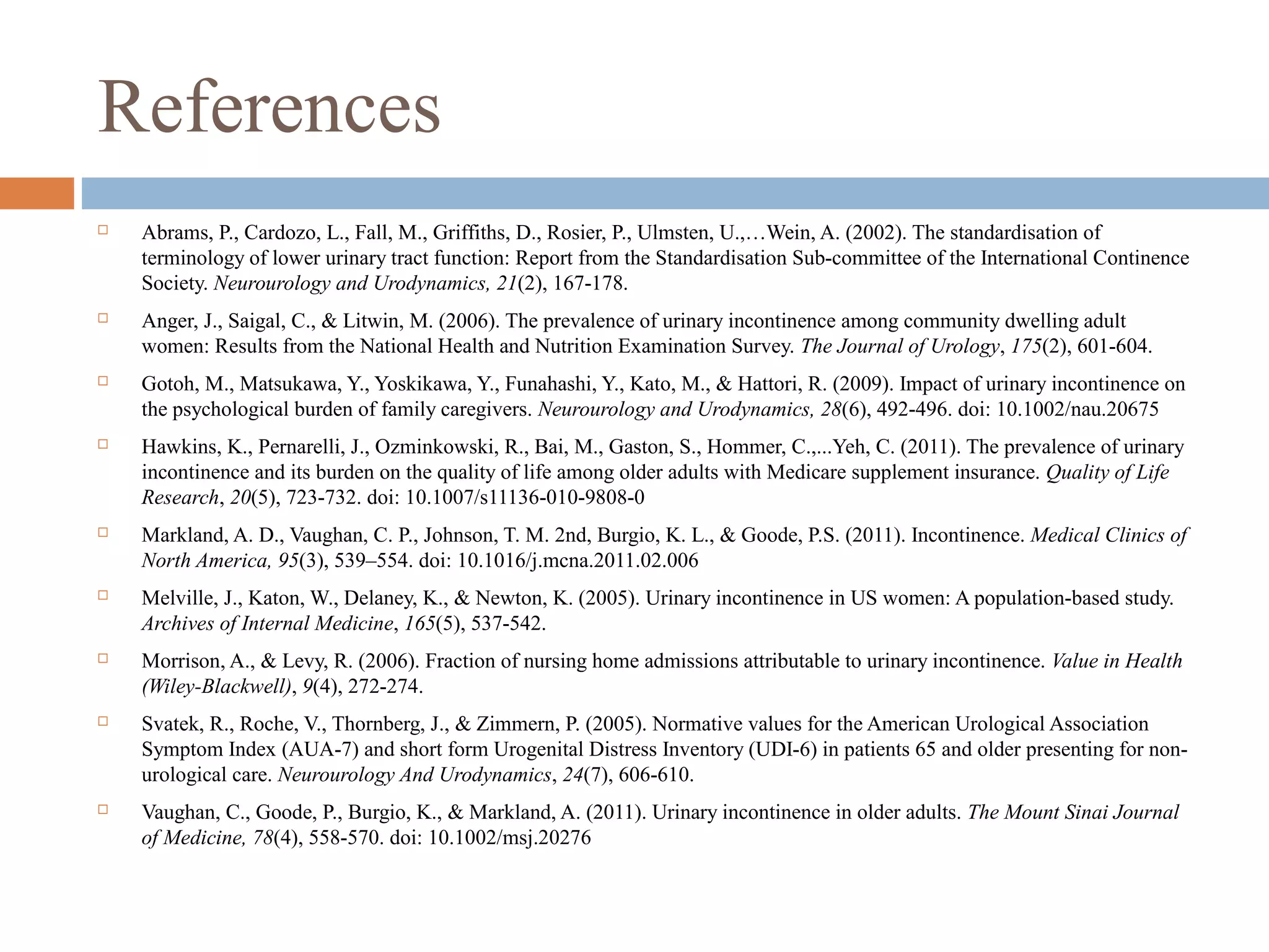 ARGEC: Urinary Incontinence in Older Adults | PDF