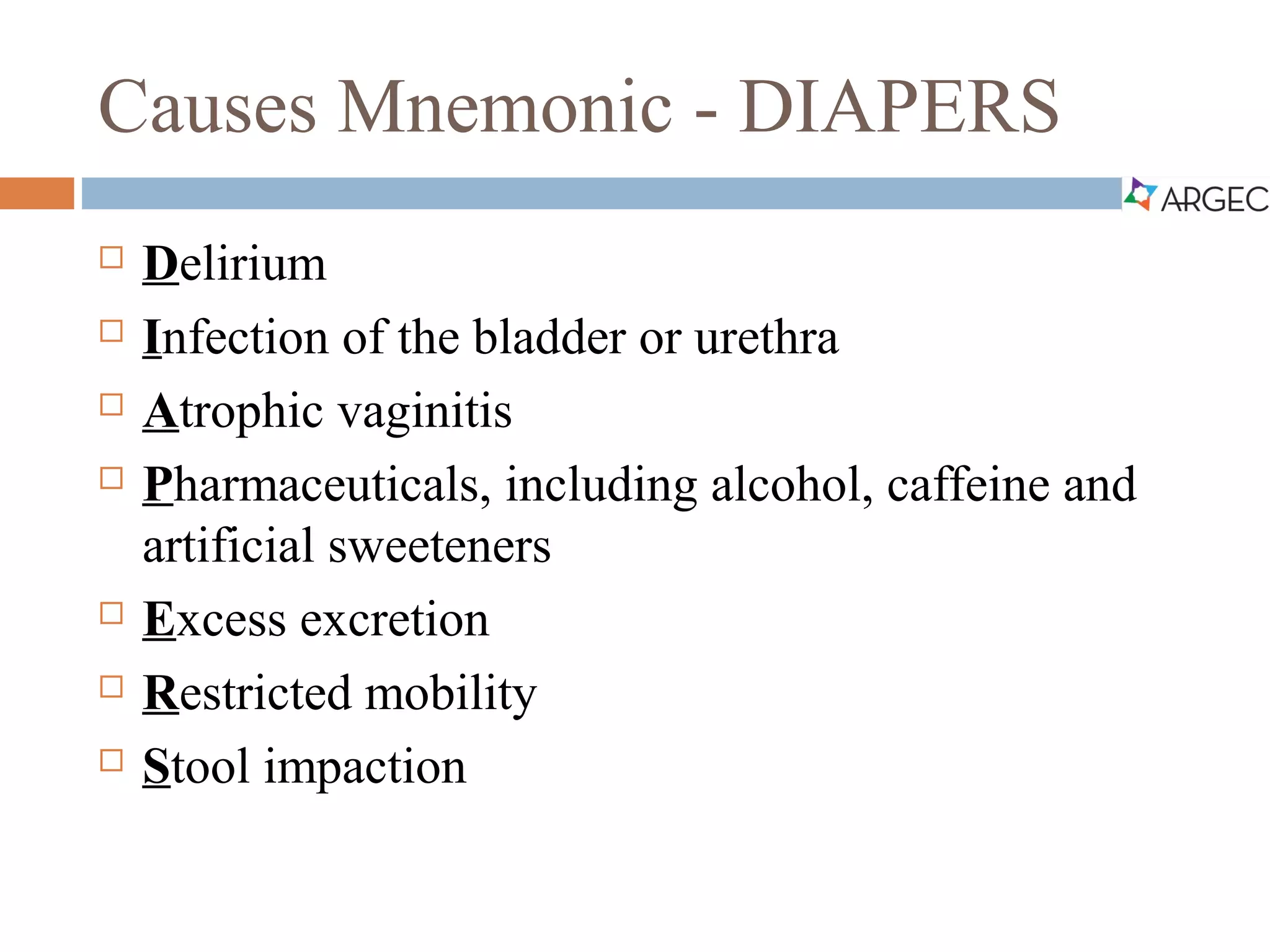 ARGEC: Urinary Incontinence in Older Adults | PDF