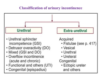 Urinary-incontenince.pptx urge and stress incontinence | PPTX