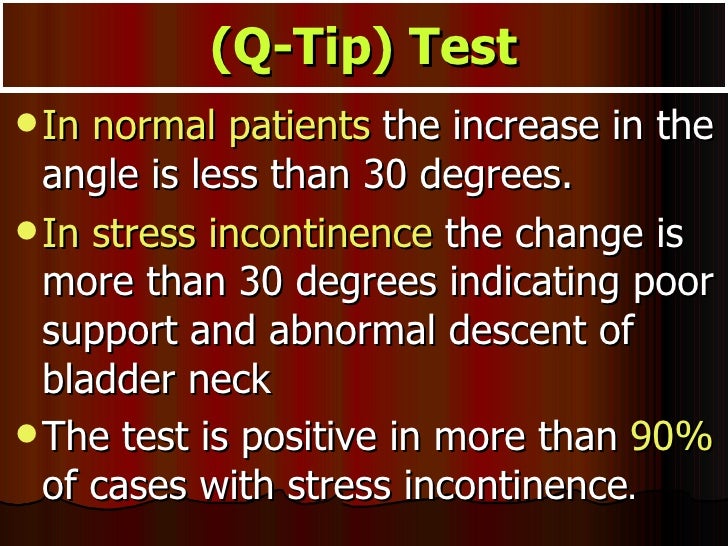 How To Test A Tipm Urinary Incontinence