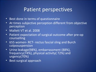 Urinary Incontinence Surgery | PPT