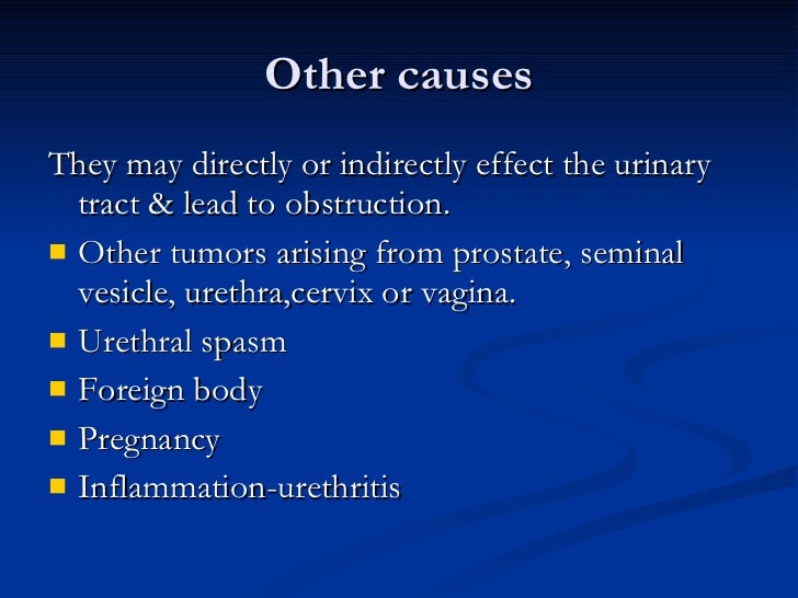 Urinary Outflow Obstruction