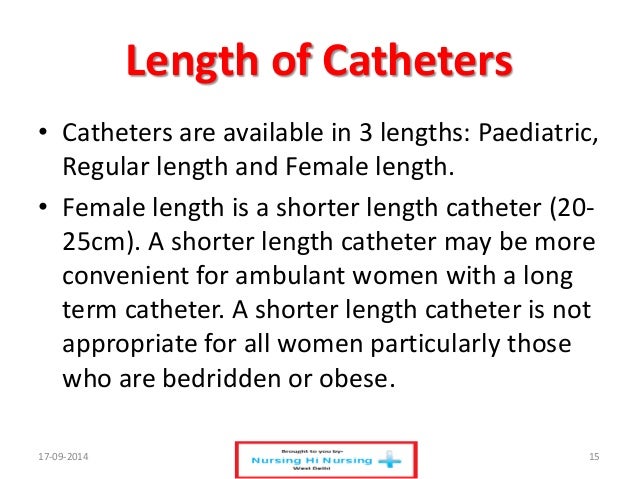Urinary Catheter Size Chart