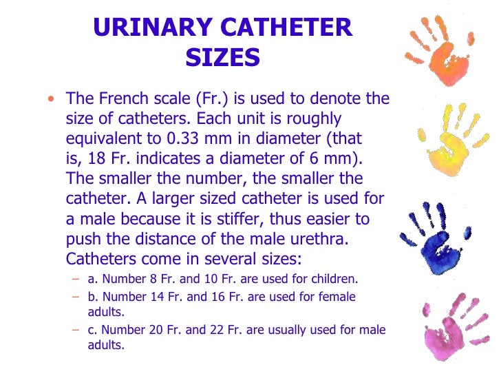 Catheter Size Chart