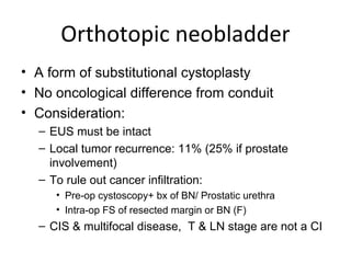 Urinary Diversion after cystectomy [Dr.Edmond Wong] | PPT
