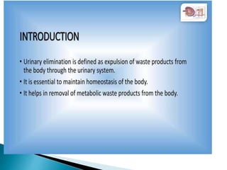  URINE
Urine is a liquid product of the body secreted
by kidney
Through the process is called urination
Excreted through urethra
 