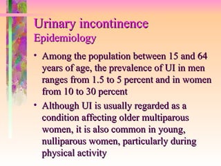 Urinary Statistics Urinary Incontinence | PPT