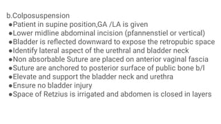 URINARY INCONTINENCE in Surgery for MBBS | PDF