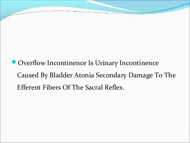overflow incontinence stroke
