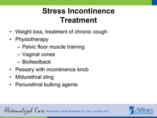 Stress Urinary Incontinence & Cytoceles | PPTX