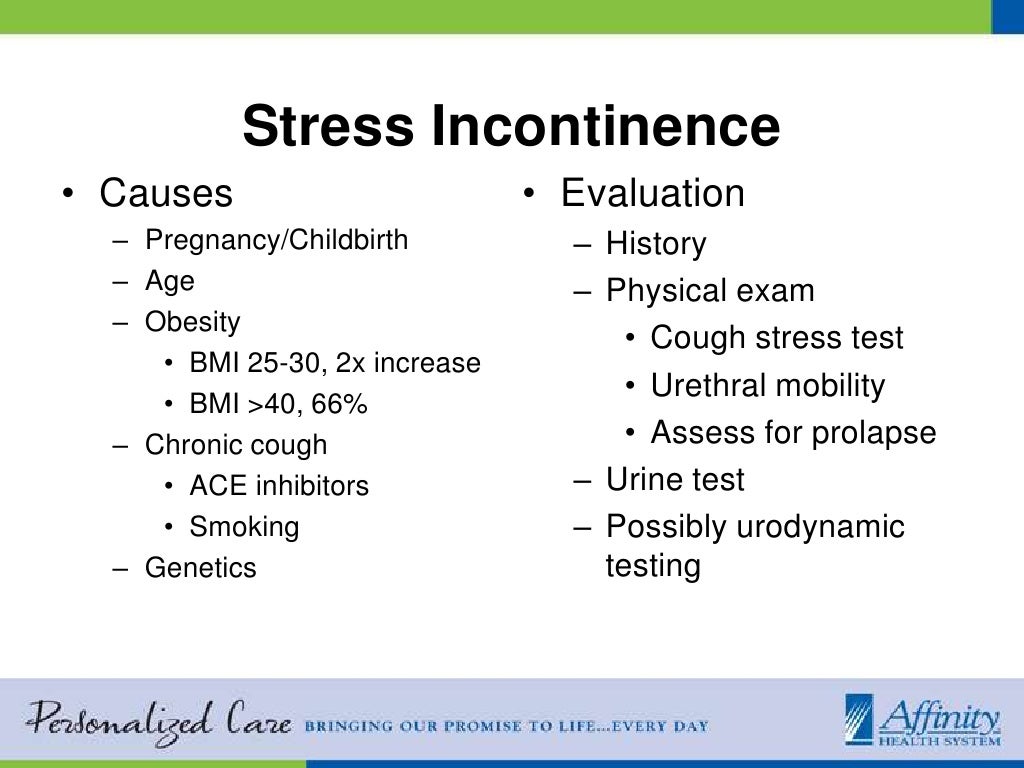 Stress Urinary Incontinence & Cytoceles