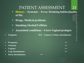 Urinary Incontinence in Females | PPTX