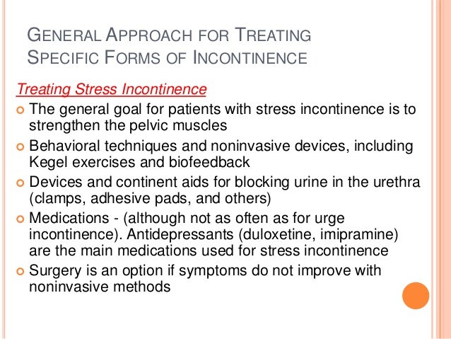 Imipramine For Incontinence