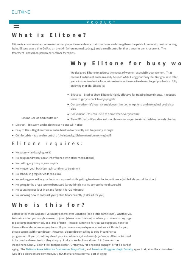 Best Device To Stop Incontinence Elitone