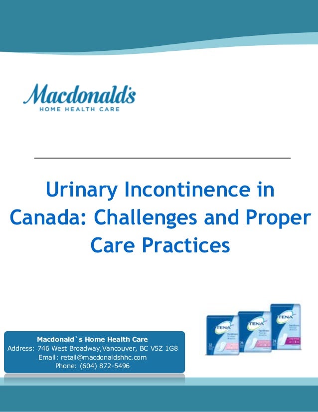 Urinary Incontinence in Canada Challenges and Proper Care Practices