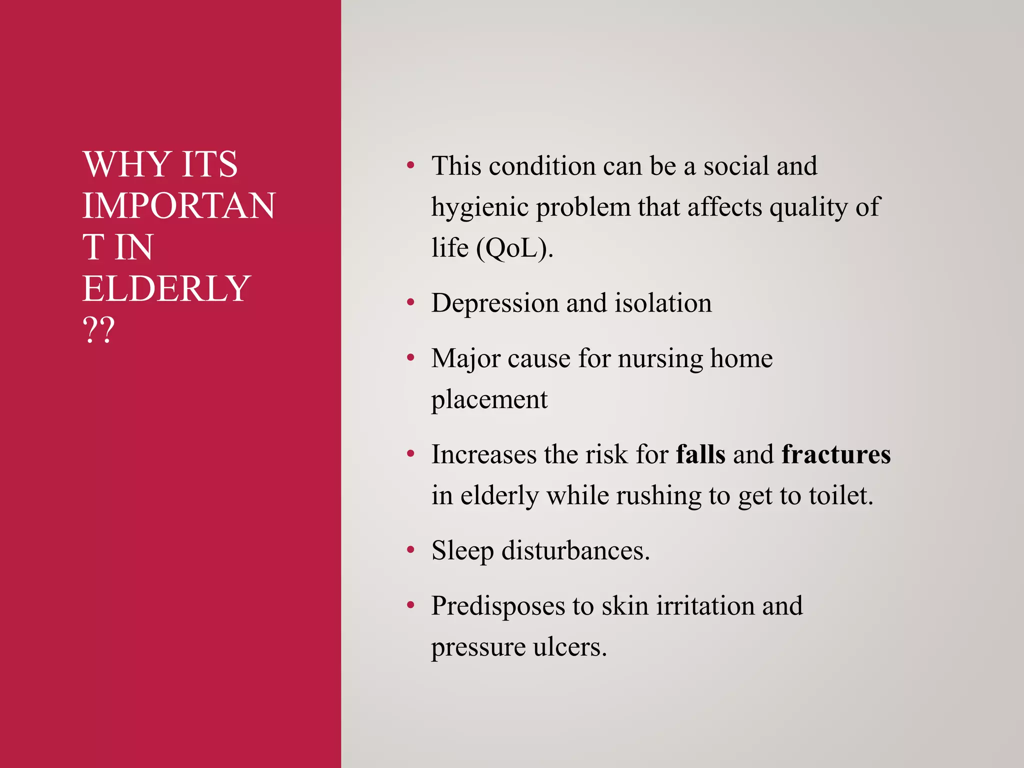 Urinary incontinence in elderly | PPTX