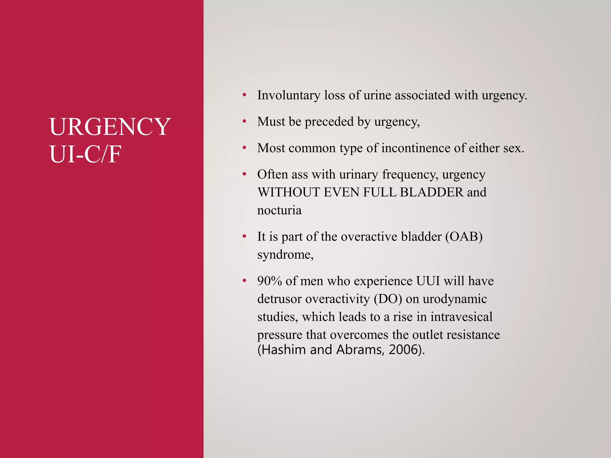 Urinary incontinence in elderly | PPTX