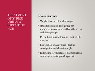 Urinary incontinence in elderly | PPTX