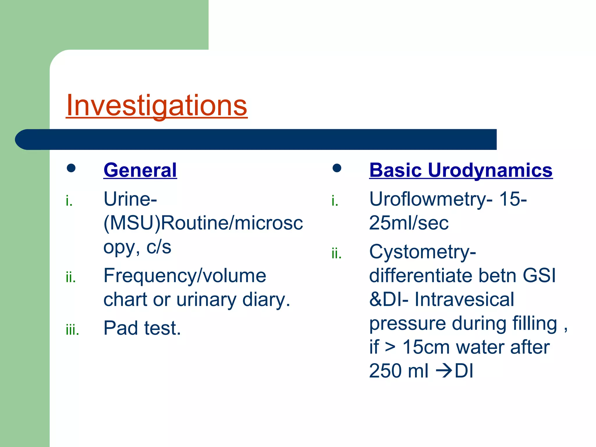 Urinary incontinence in the female | PPT