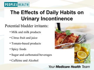 Urinary incontinence presentation people's health 10 10 | PPT