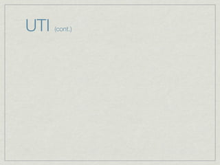 UTI   (cont.)
 