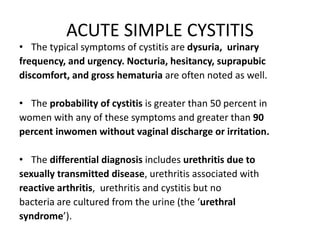 Simple Cystitis Urinary tract infection | PPTX