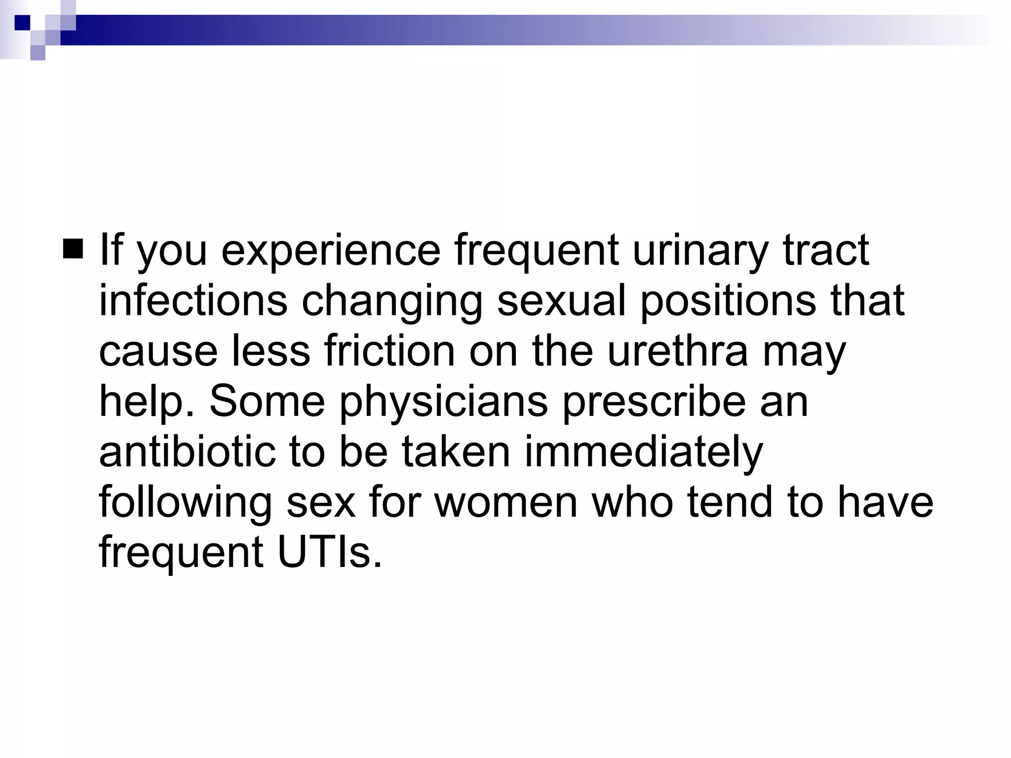 Sexual Positions To Prevent Uti