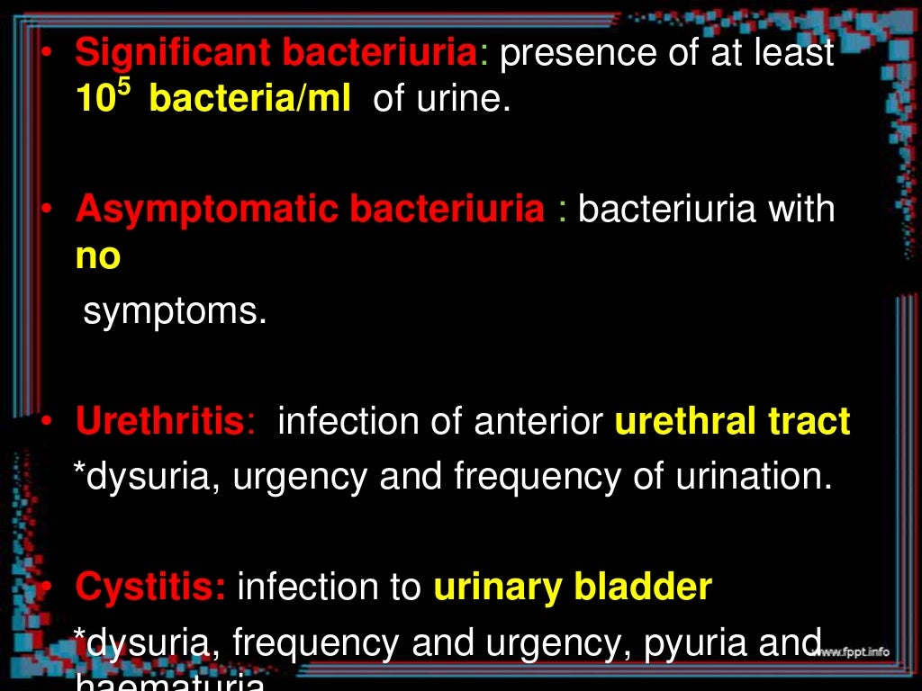 Urinary tract infections