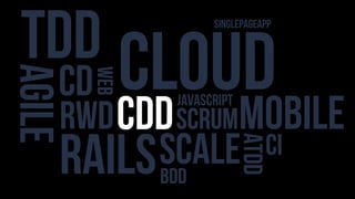 rails
scrum
TDD
BDD
CI
CD
agile
ATDD
JavaScript
webcloudrwd
scale
singlepageapp
mobileCDD
 