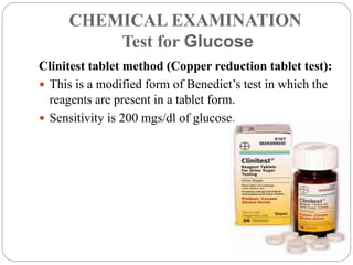 Urine analysis Class I | PPTX