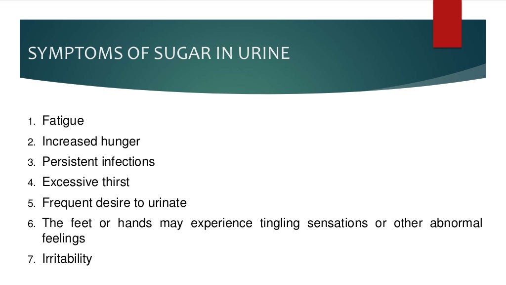 Urine for sugar test