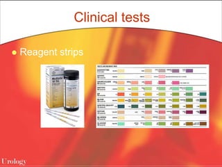 Clinical tests
 Reagent strips
 