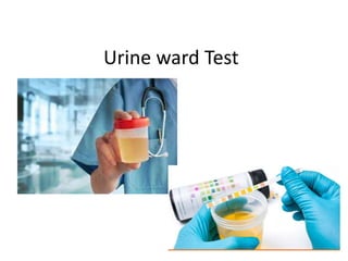 Urine ward Test
 