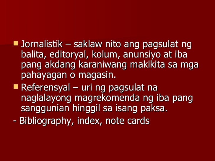 Halimbawa Ng Referensyal Na Pagsulat – Halimbawa