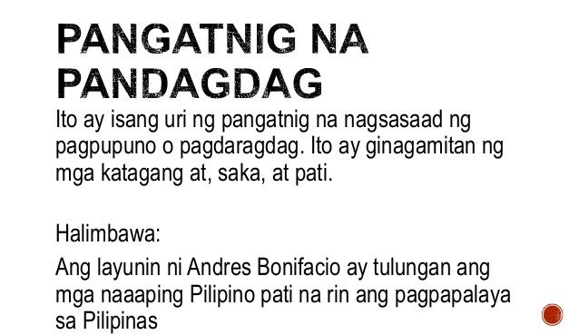 Filipino 8 Uri ng Pangatnig