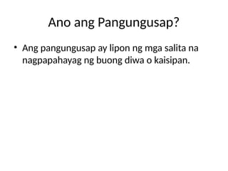 Sentences In Filipino Comprehensive Guide to the Four Types of Filipino Sentences | PPTX