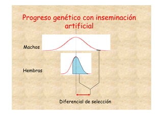 Progreso genético con inseminación
            artificial

Machos




Hembras




           Diferencial de selección
 