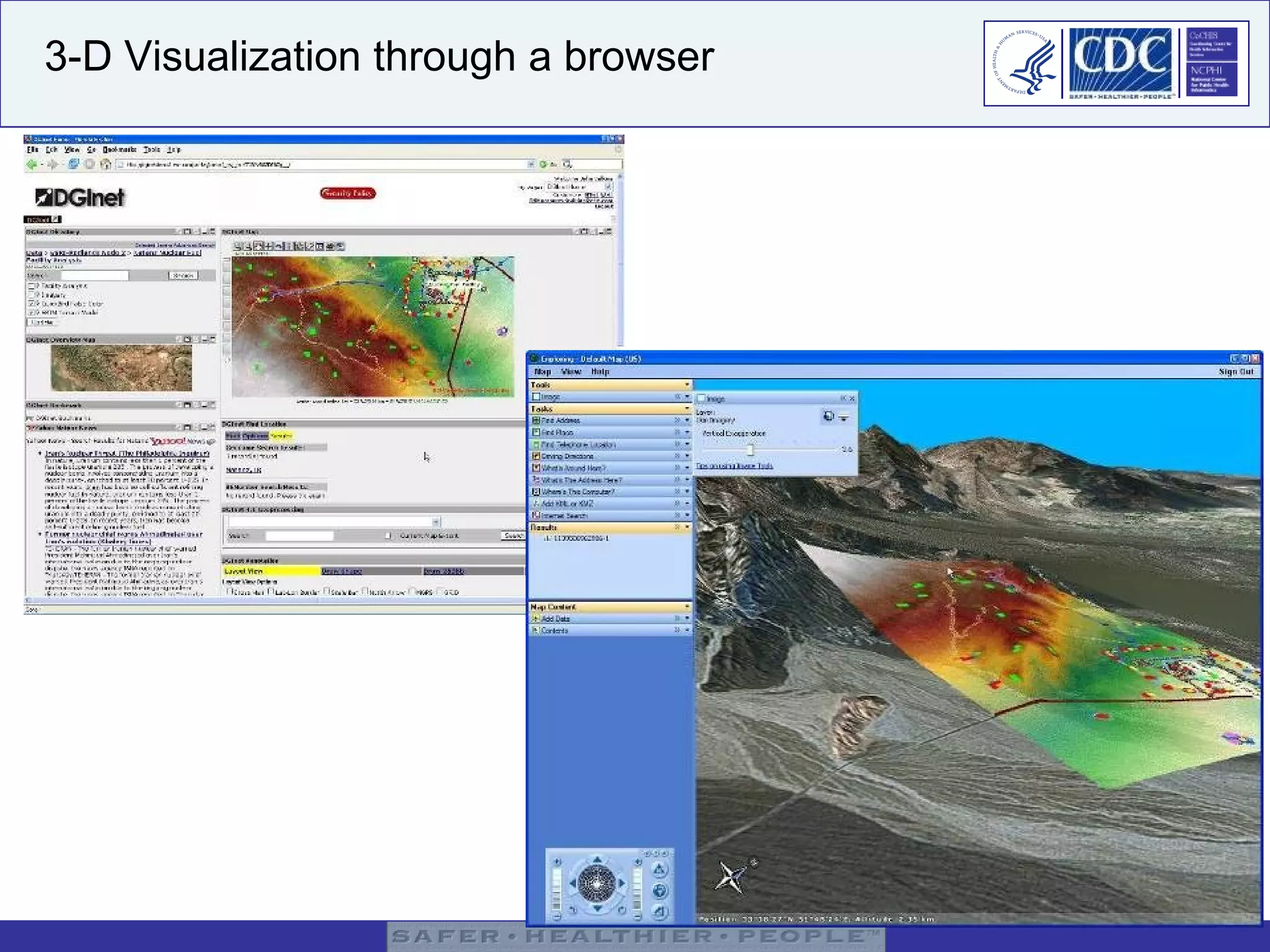 3-D Visualization through a browser 