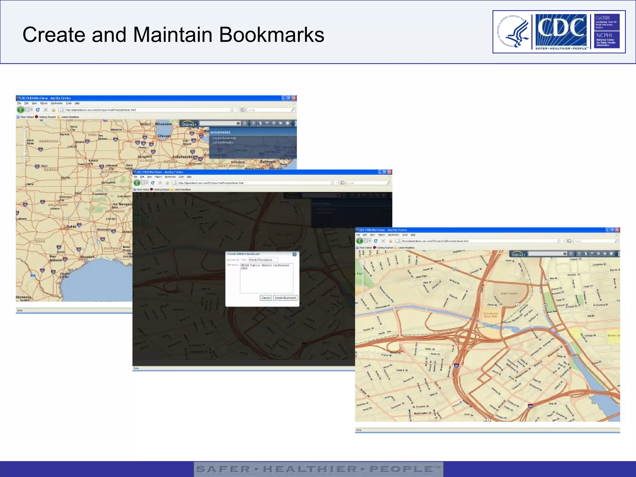 Create and Maintain Bookmarks 