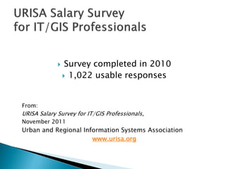11F – GIS SALARIES IN 2010-11