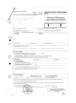 Urkunde Gebrauchsmuster