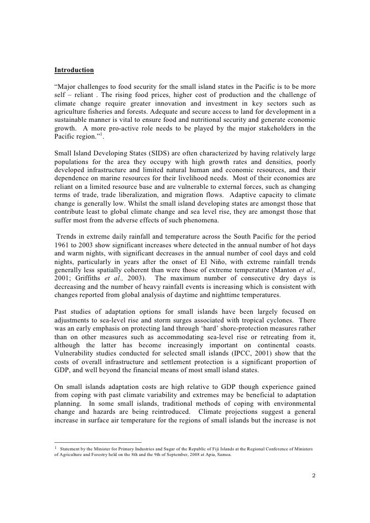 Dissertation on food security