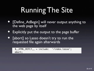 URL Design with Lasso