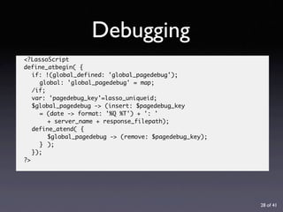 URL Design with Lasso