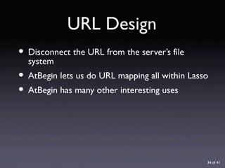 URL Design with Lasso