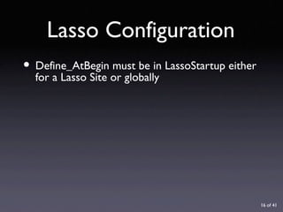 URL Design with Lasso