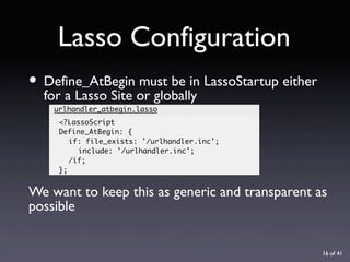 URL Design with Lasso