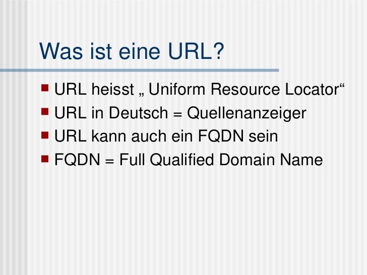 Was ist eine url oder eine uri 